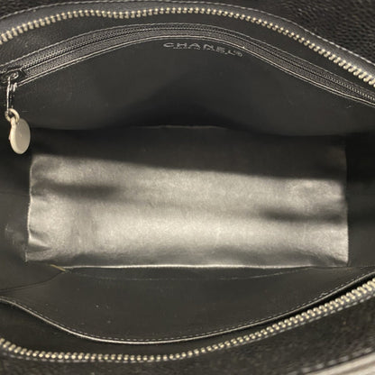 Chanel Black Leather Medaillon