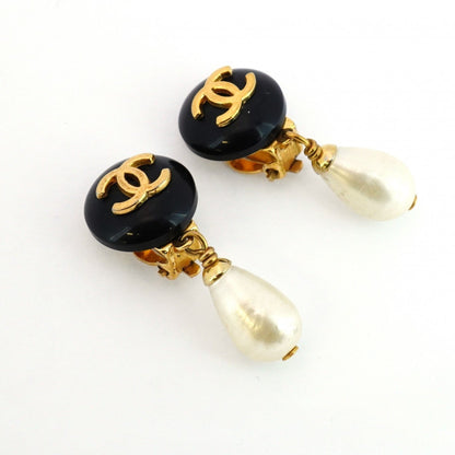 Chanel Black Gold Plated Coco Mark