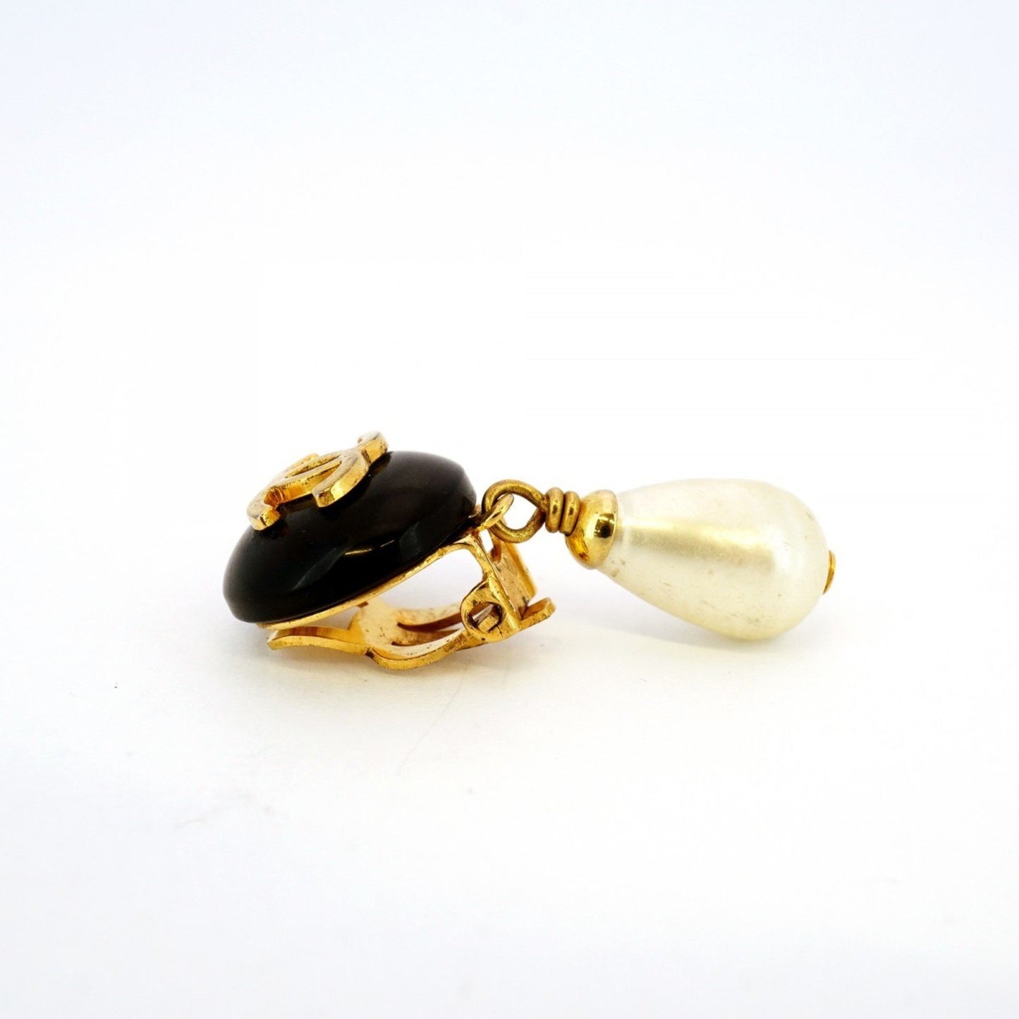 Chanel Black Gold Plated Coco Mark