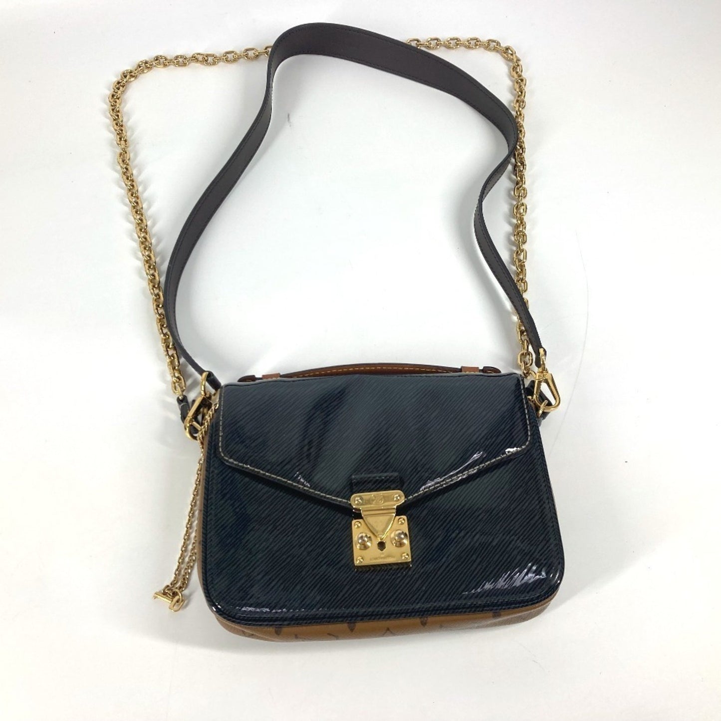 Louis Vuitton Black Leather Metis