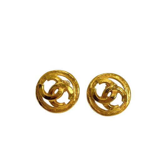 Chanel Gold Gold Plated Coco Mark