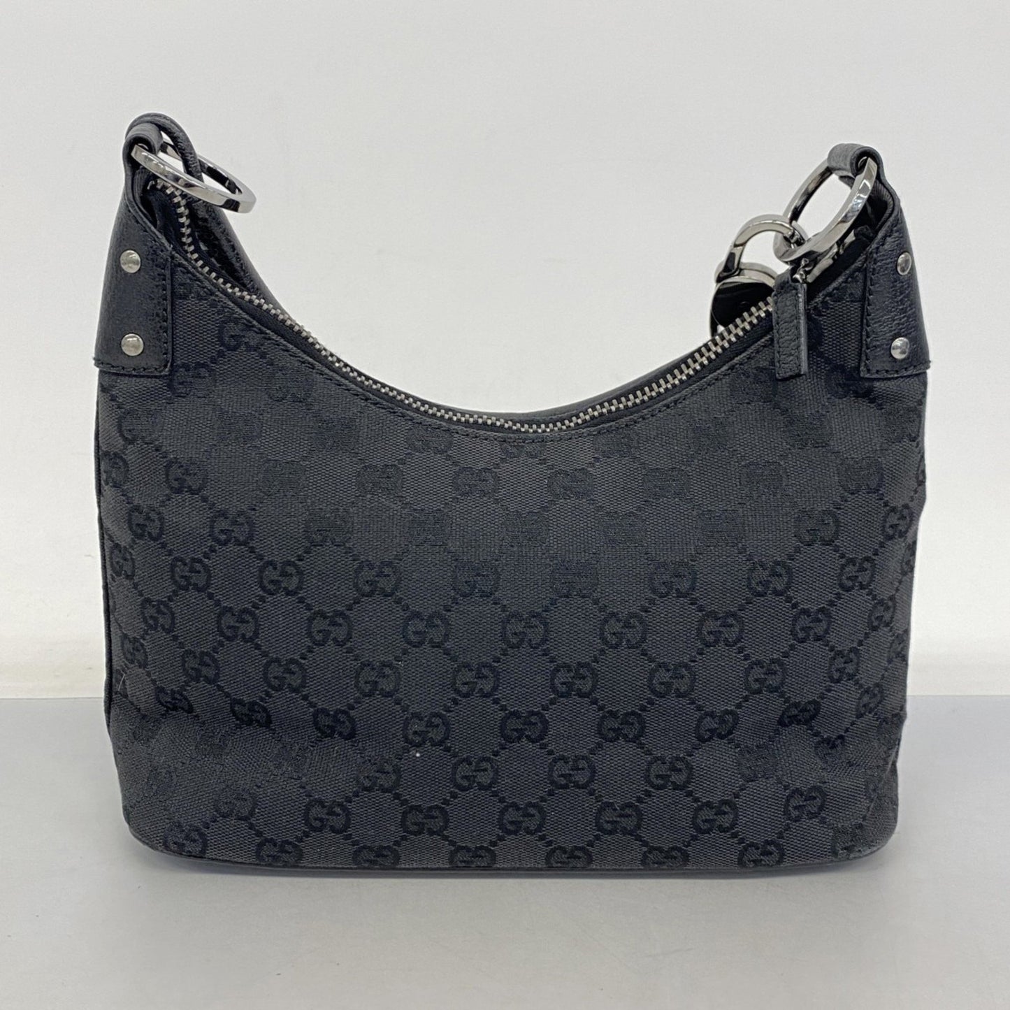 Gucci Black Canvas Hobo