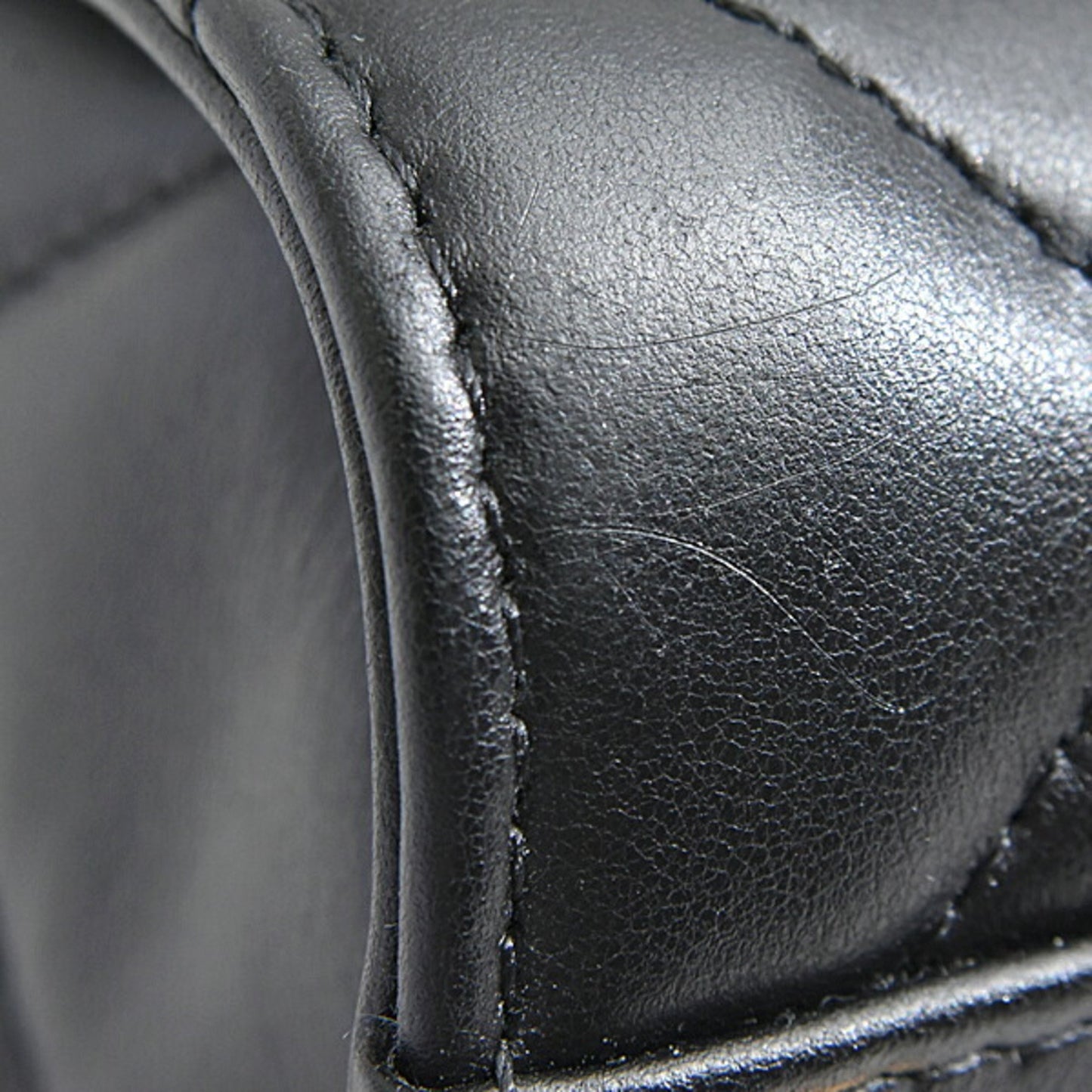 Chanel Black Leather Petite Shopping Tote