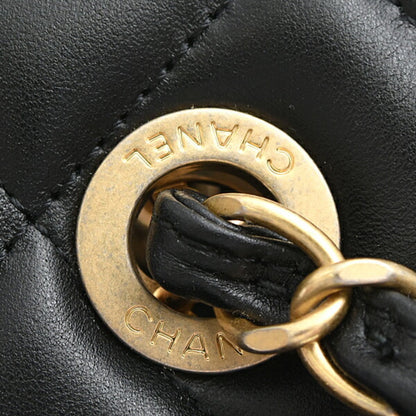 Chanel Black Leather Petite Shopping Tote