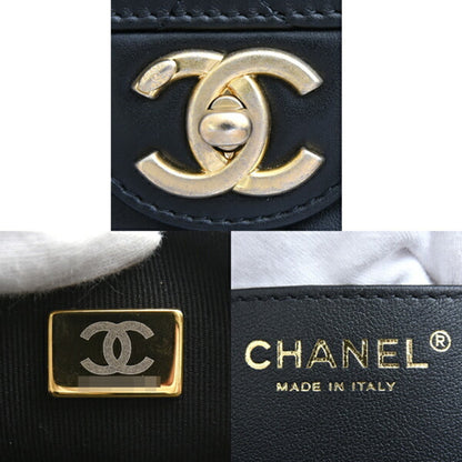 Chanel Black Leather Petite Shopping Tote