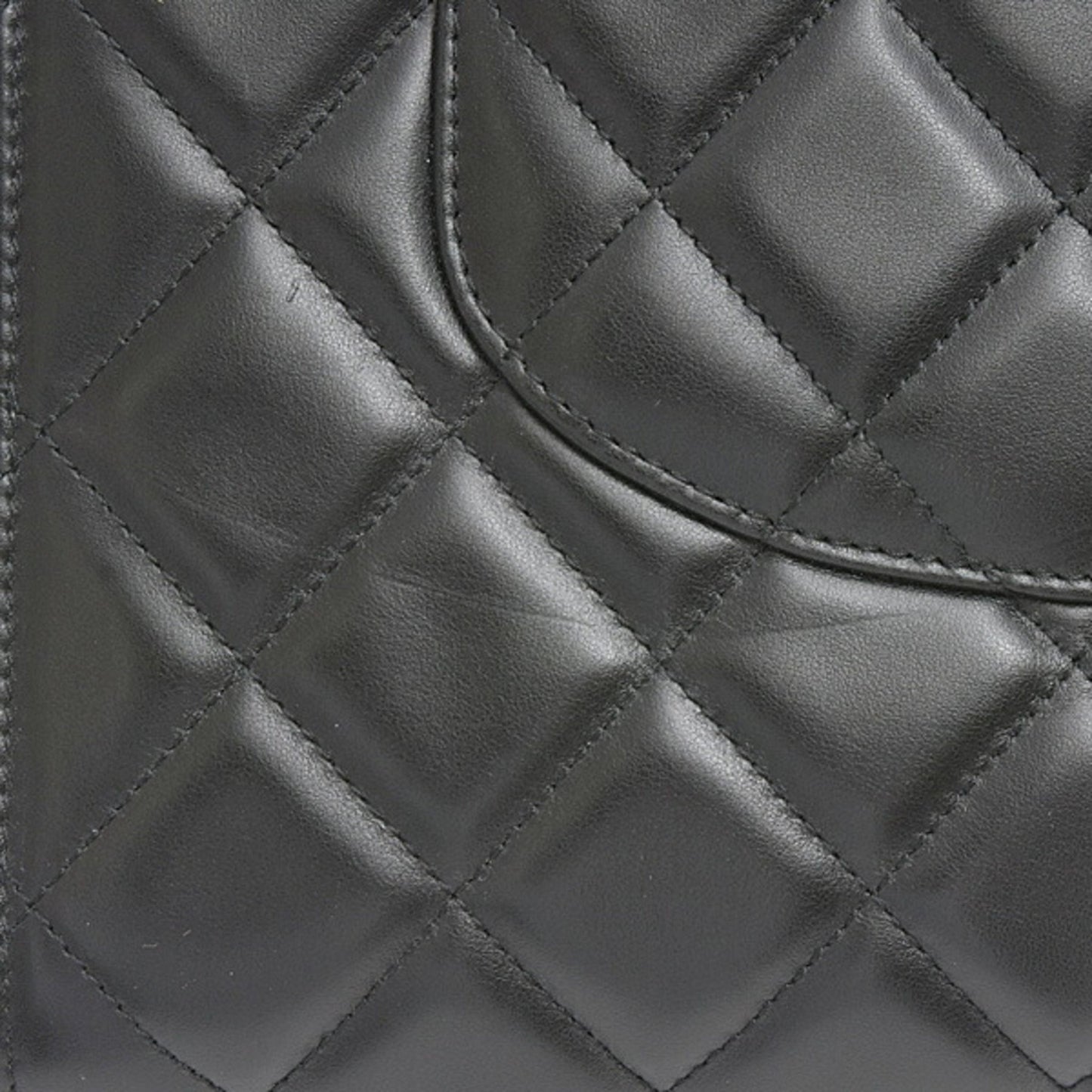 Chanel Black Leather Petite Shopping Tote