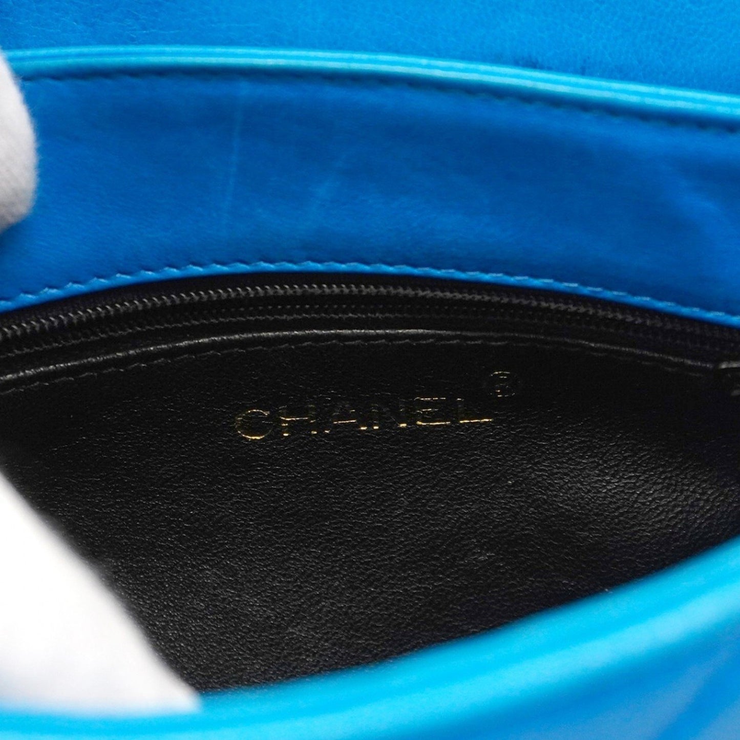 Chanel Blue Leather Flap Bag