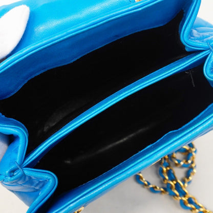 Chanel Blue Leather Flap Bag