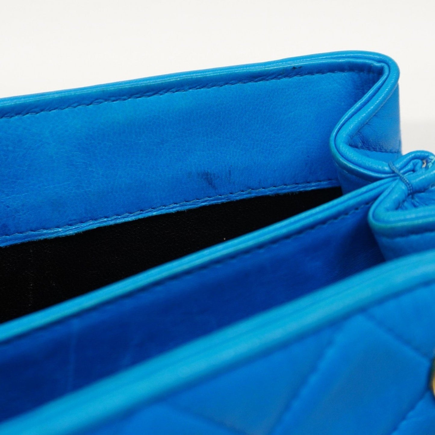 Chanel Blue Leather Flap Bag