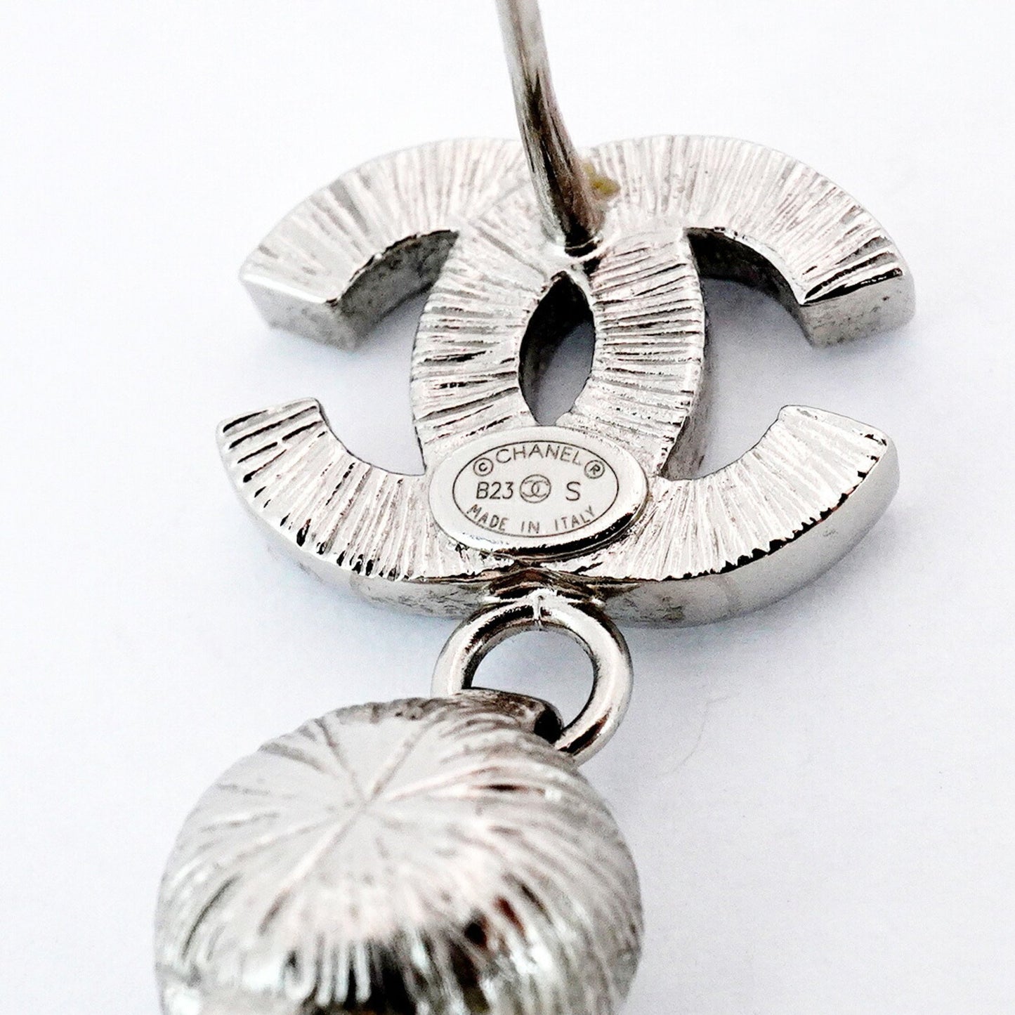 Chanel Silver Metal Coco Mark