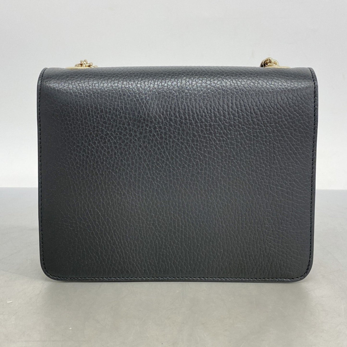 Gucci Black Leather Interlocking G