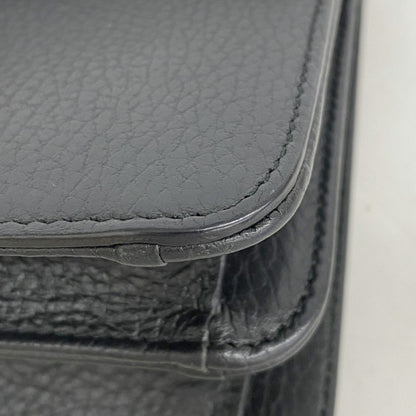 Gucci Black Leather Interlocking G
