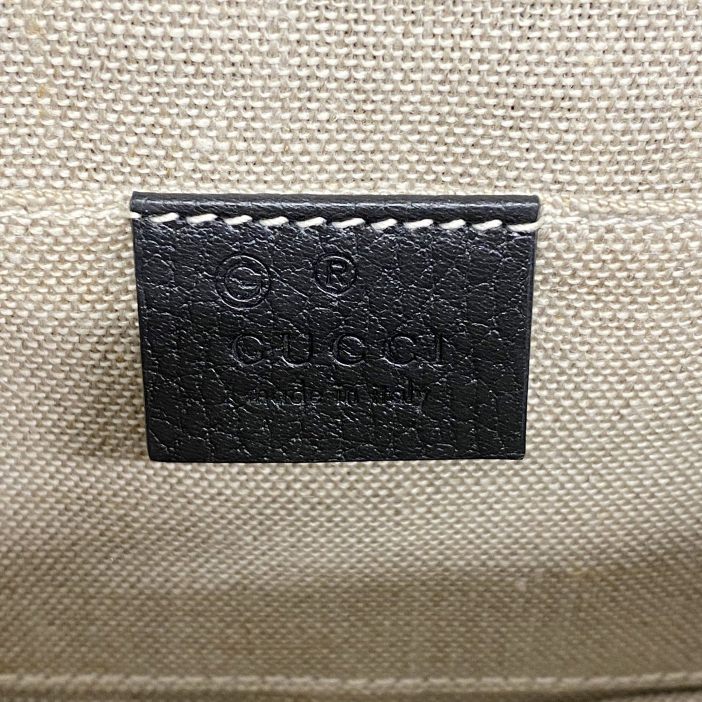 Gucci Black Leather Interlocking G