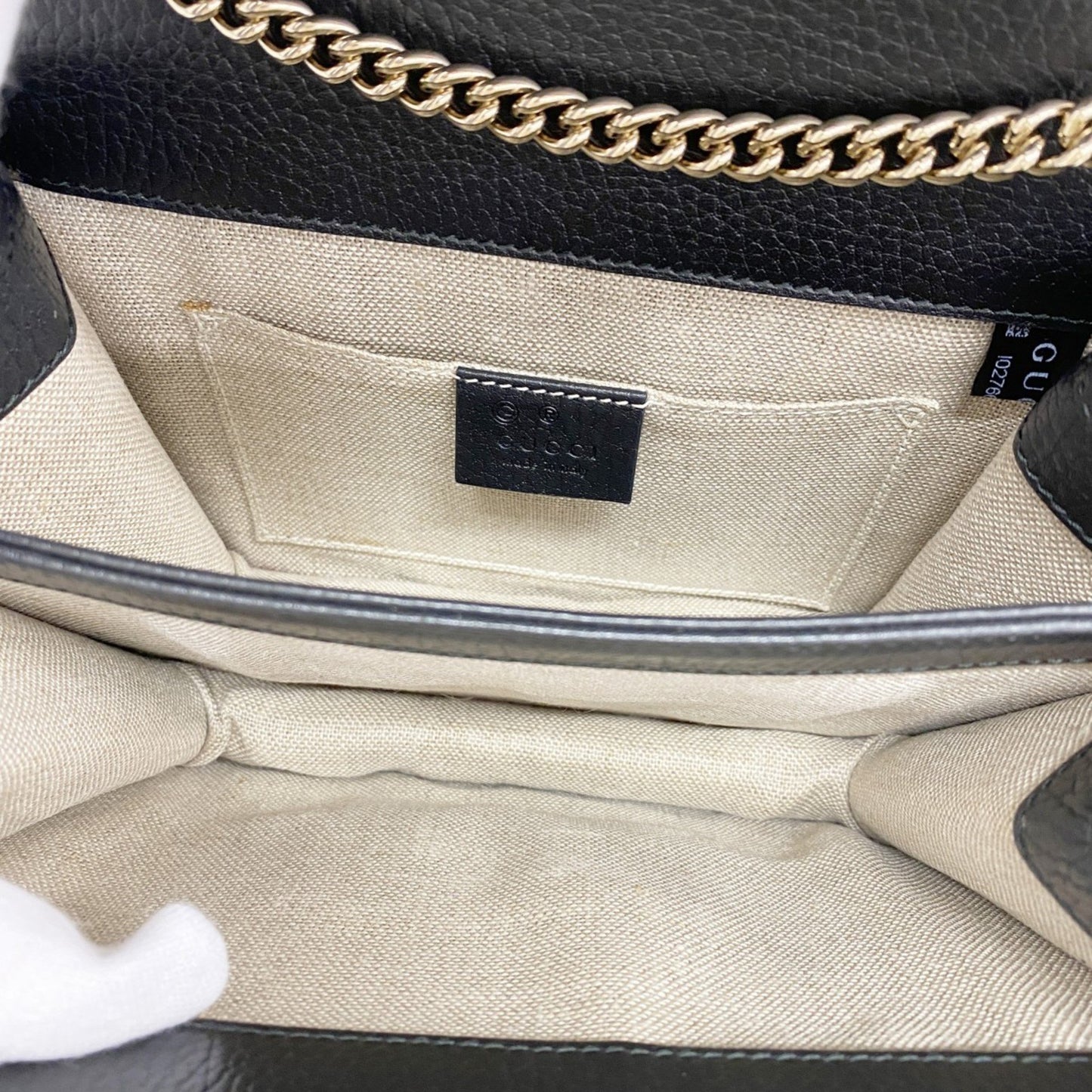 Gucci Black Leather Interlocking G