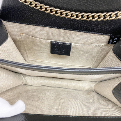 Gucci Black Leather Interlocking G