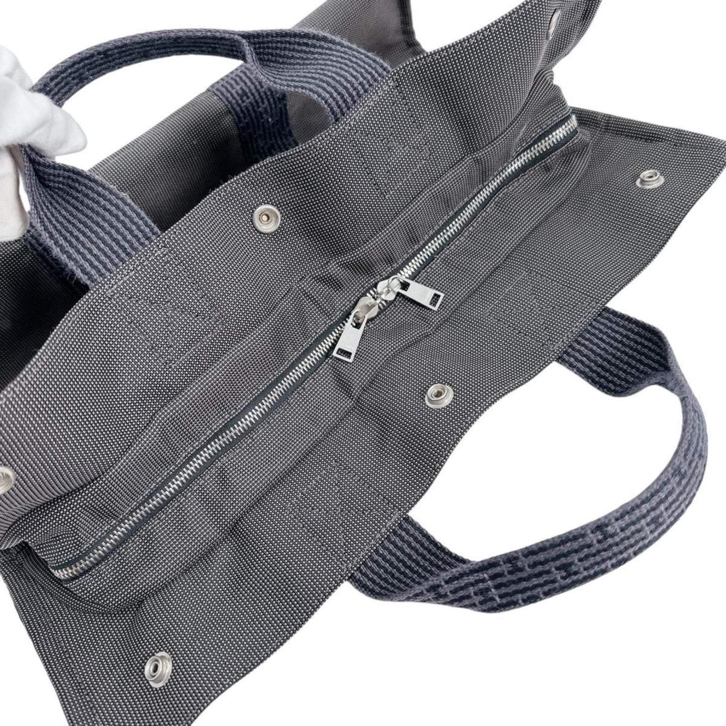 Hermès Gray Canvas Herline