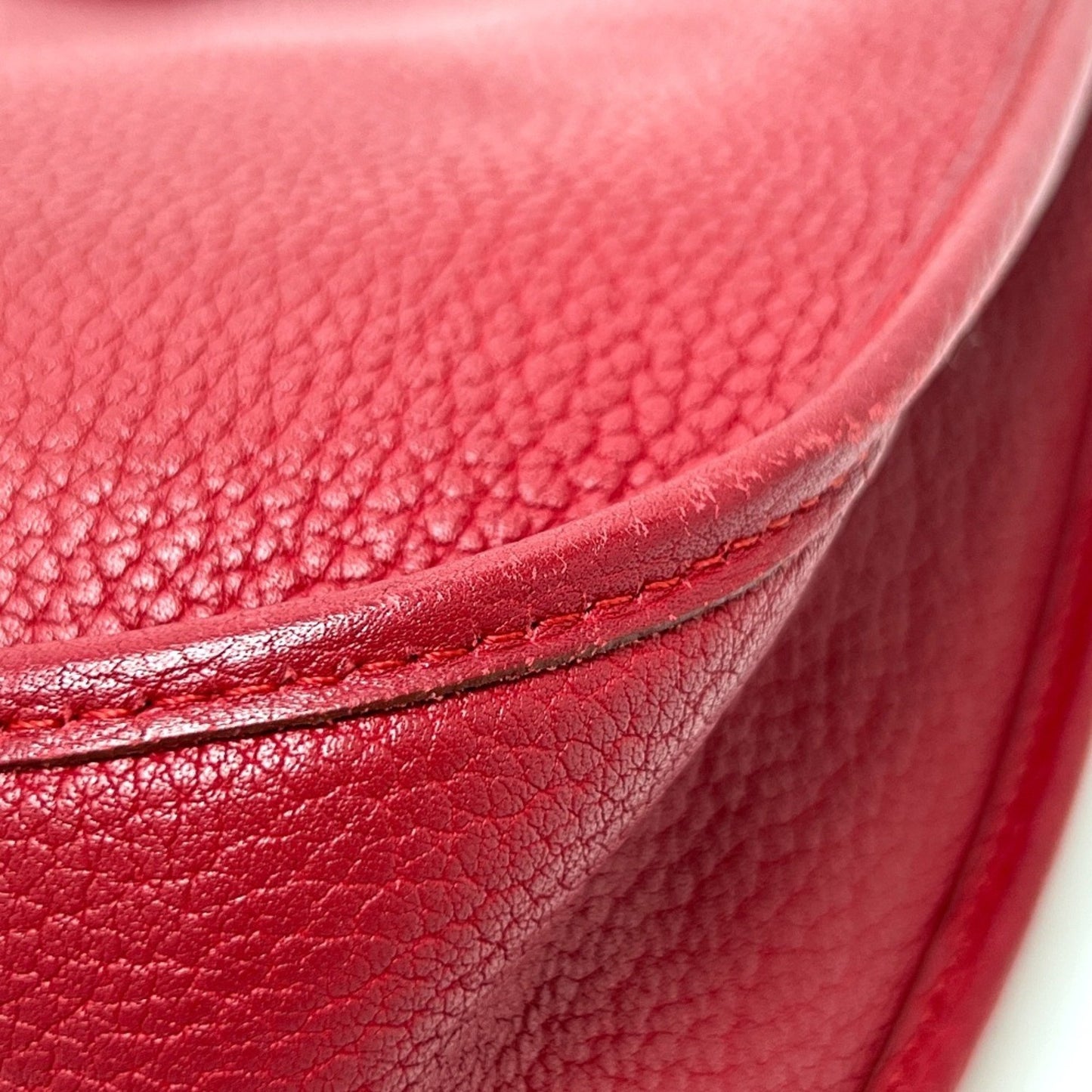 Hermès Red Leather Evelyn