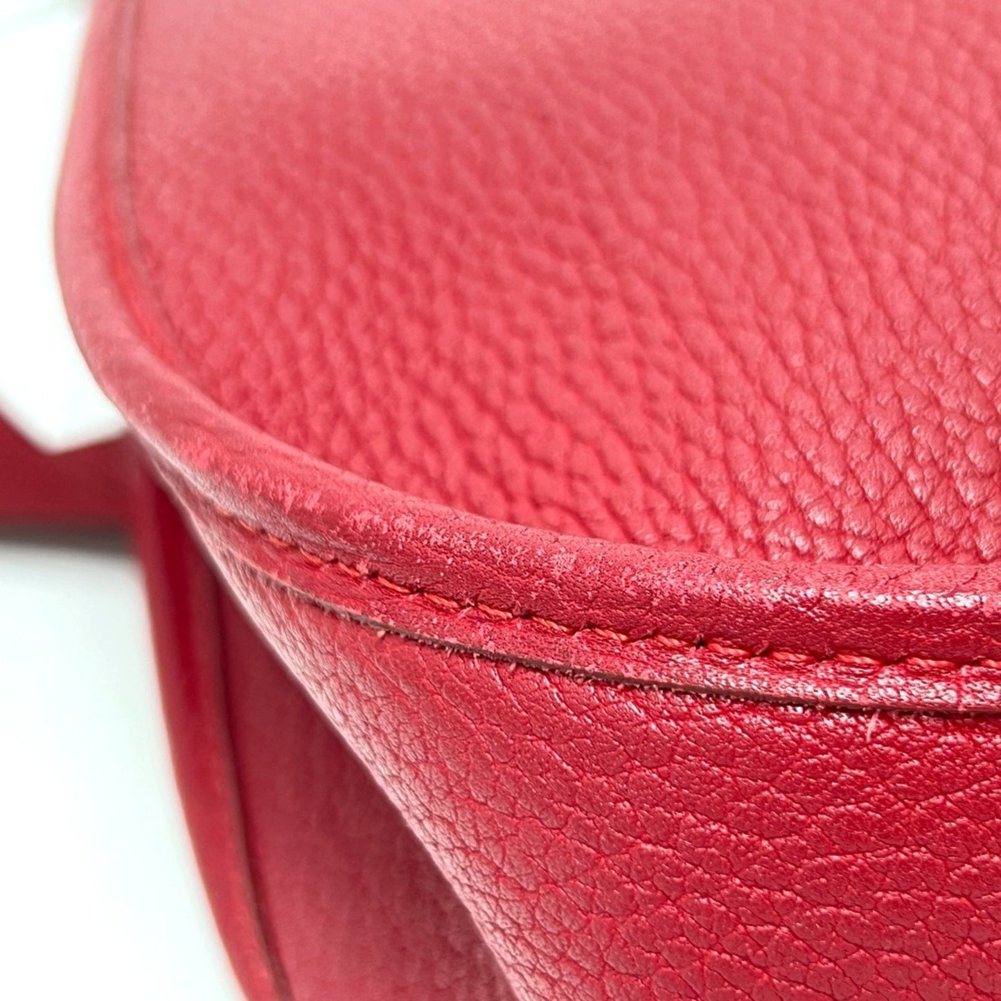 Hermès Red Leather Evelyn