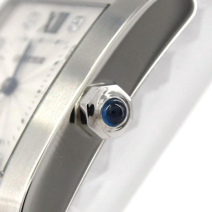 Cartier Silver Steel Tank Française