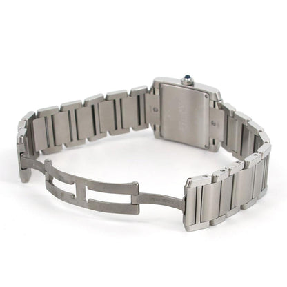 Cartier Silver Steel Tank Française