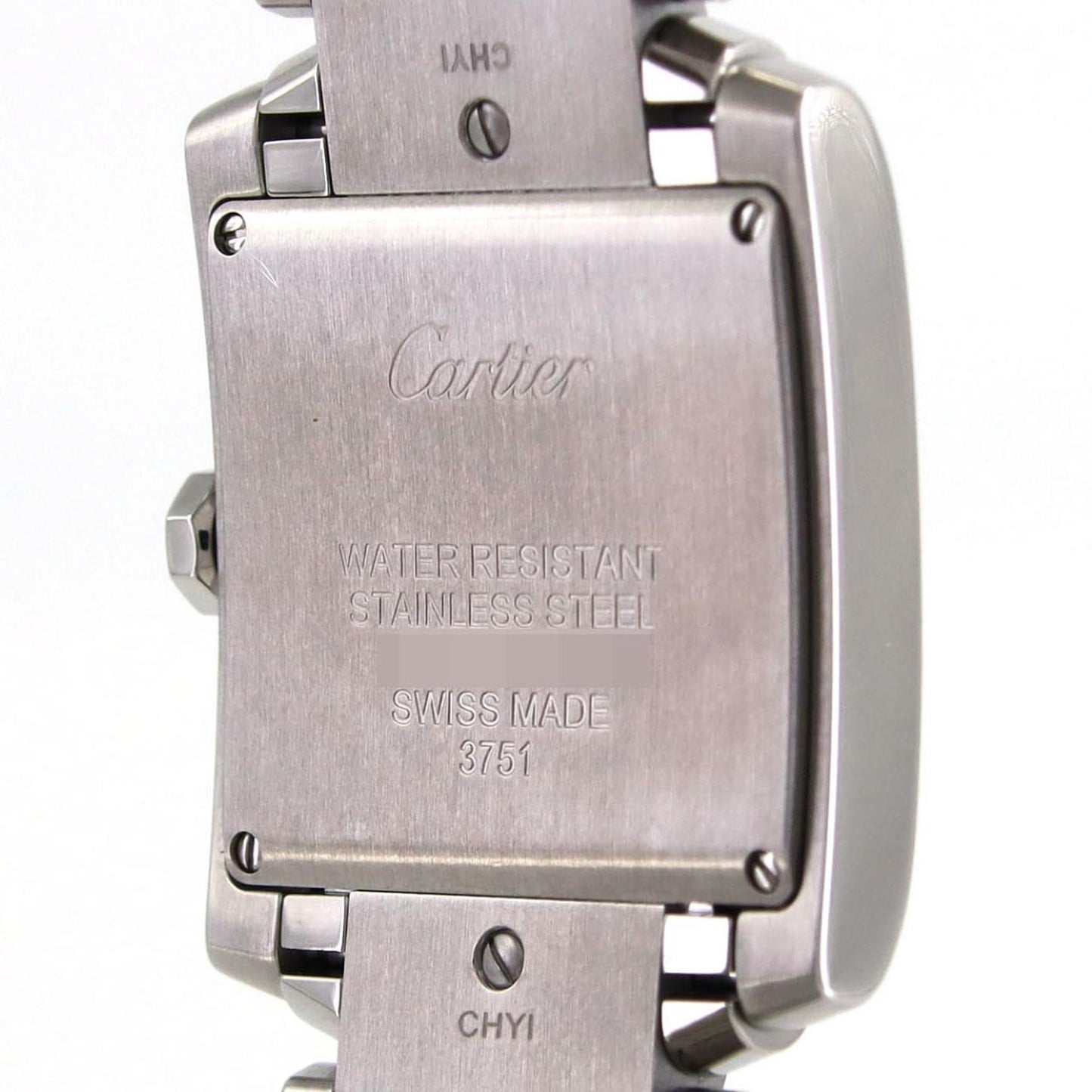 Cartier Silver Steel Tank Française