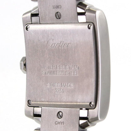 Cartier Silver Steel Tank Française