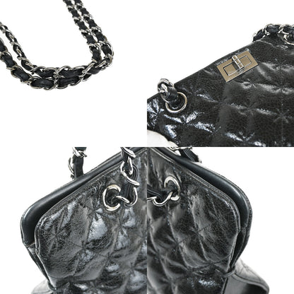 Chanel Black Patent_leather Reissue 2.55 Tote