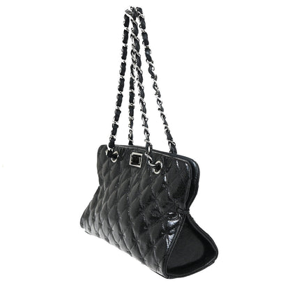 Chanel Black Patent_leather Reissue 2.55 Tote