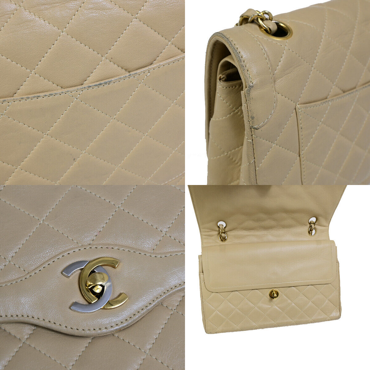 Chanel Brown Leather Vintage Mademoiselle Lock Trapezoid Flap Bag