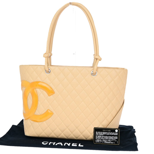 Chanel Brown Leather Cambon Tote
