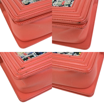 Chanel Orange Tweed Boy Flap Bag