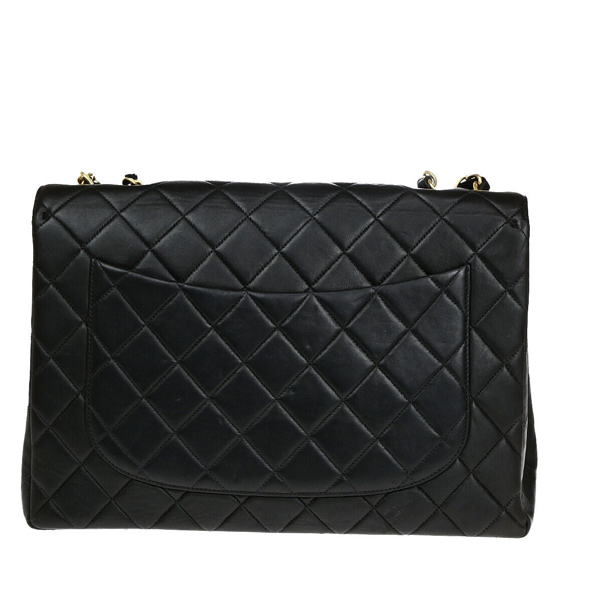 Chanel Black Leather Vintage Square Flap Bag
