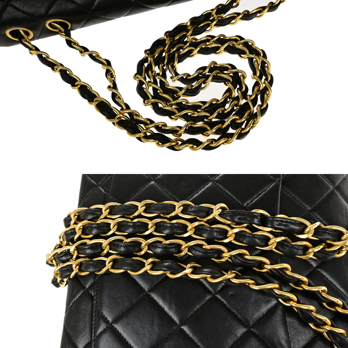 Chanel Black Leather Vintage Square Flap Bag