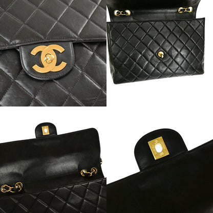 Chanel Black Leather Vintage Square Flap Bag