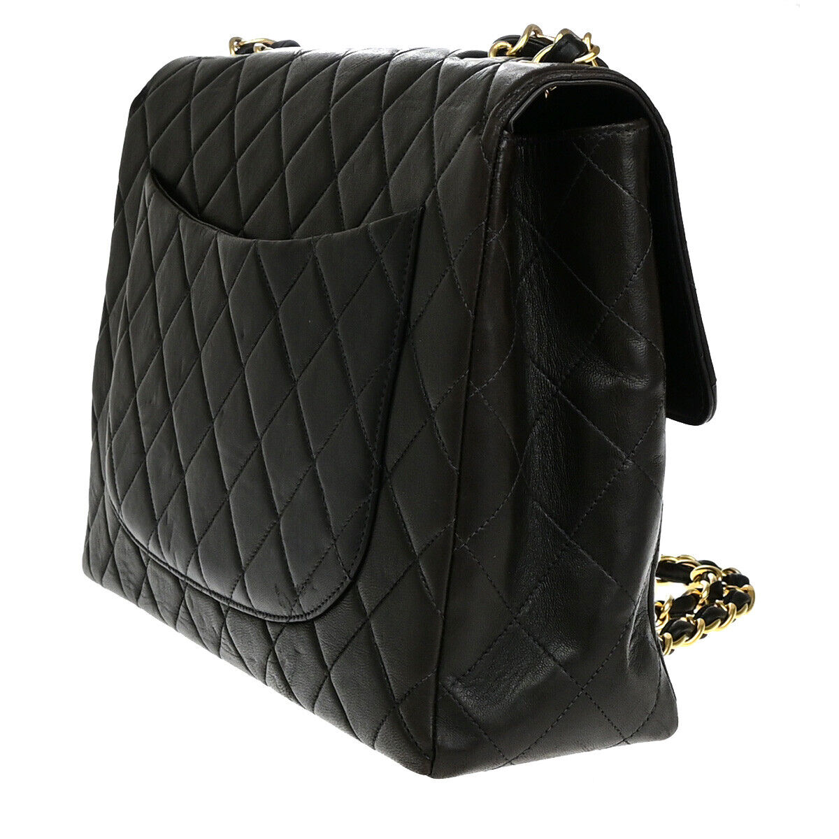 Chanel Black Leather Vintage Square Flap Bag