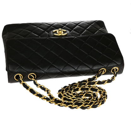 Chanel Black Leather Vintage Square Flap Bag