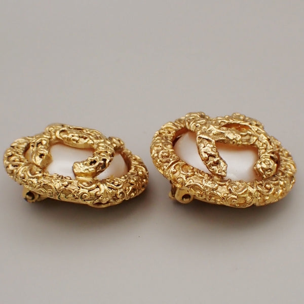 Chanel Black Gold Plated Coco Mark
