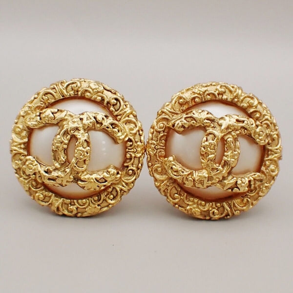 Chanel Black Gold Plated Coco Mark