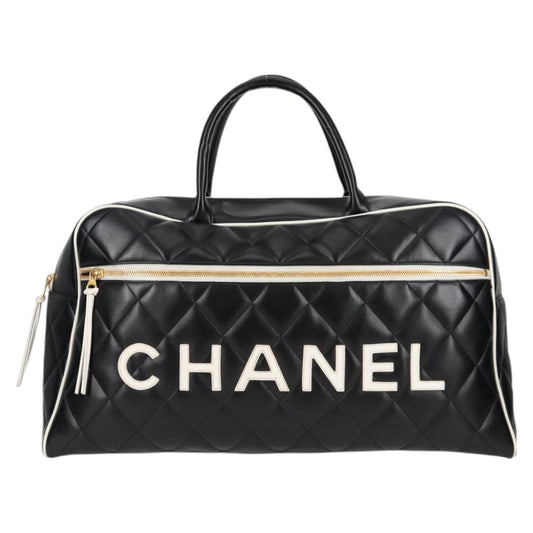 Chanel Black Leather Bowling