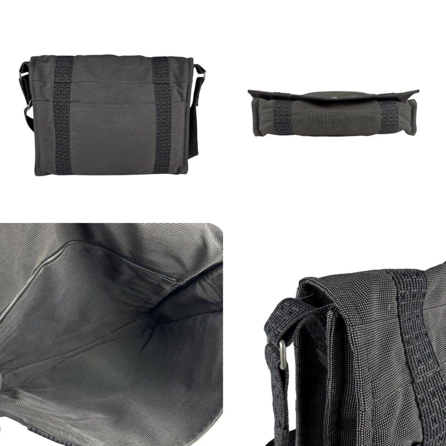 Hermès Gray Canvas Herline