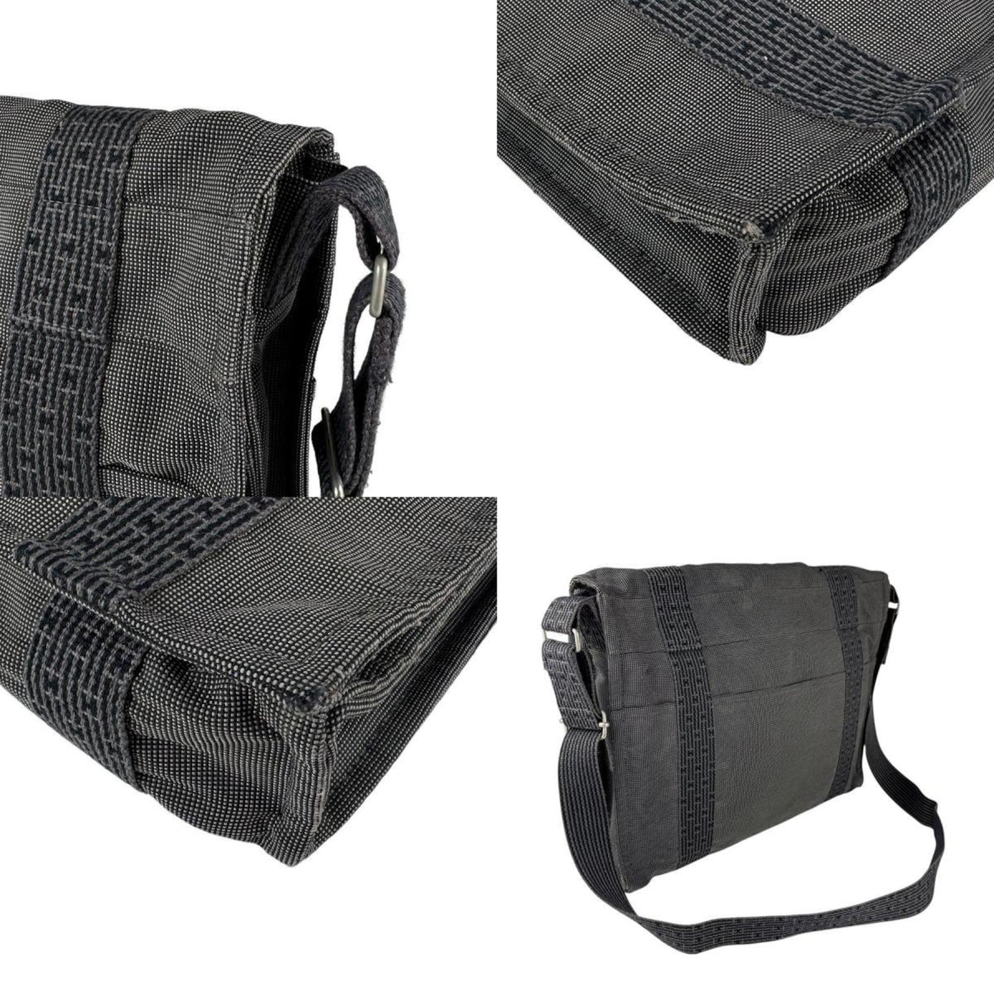 Hermès Gray Canvas Herline