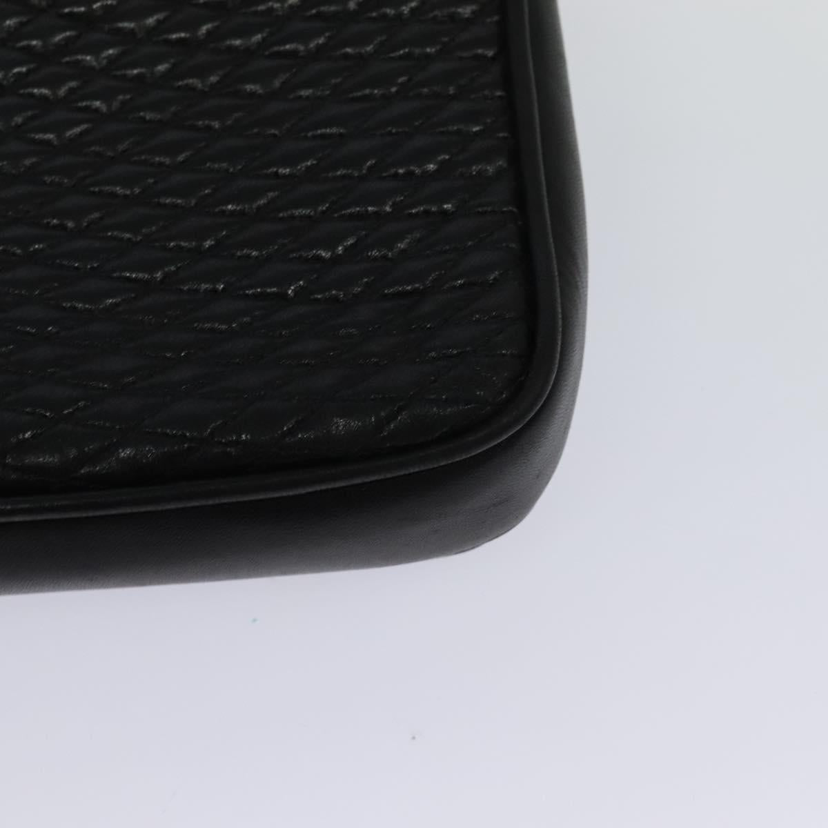 Bally Black Leather Quilted