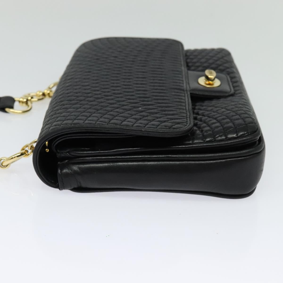 Bally Black Leather Quilted