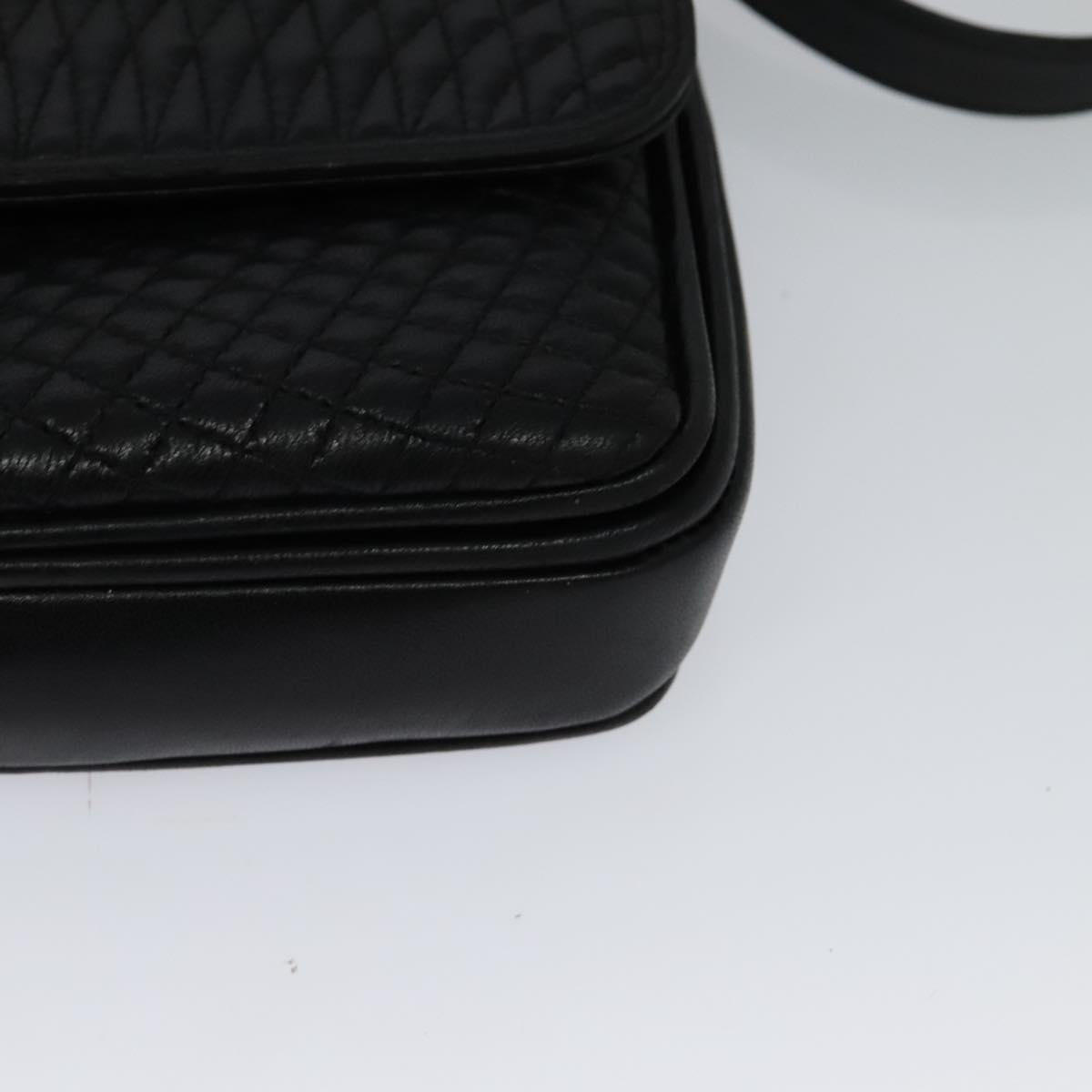 Bally Black Leather Quilted