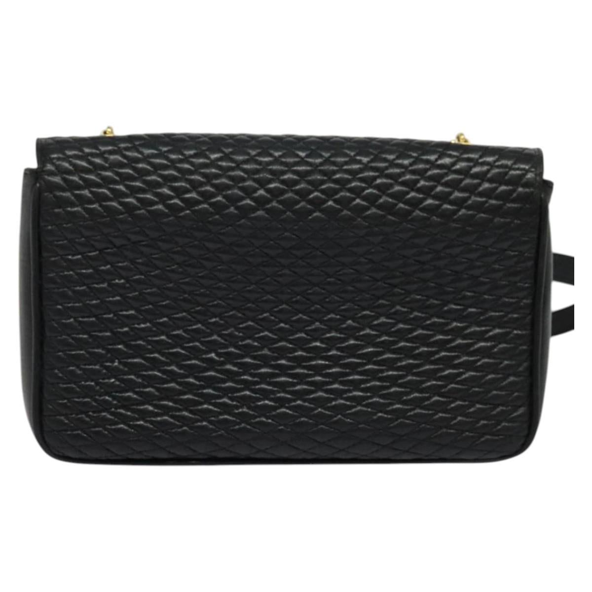 Bally Black Leather Quilted