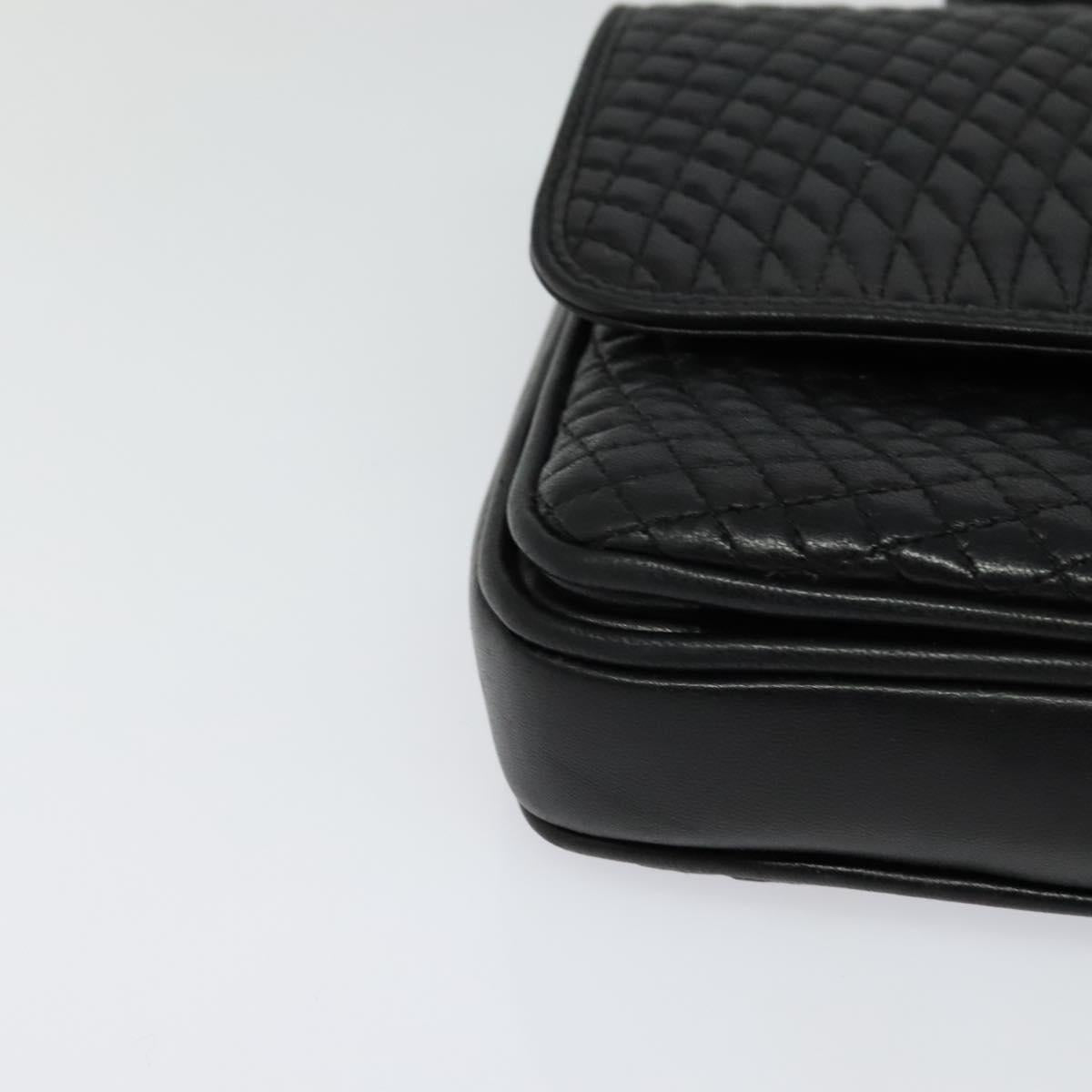Bally Black Leather Quilted