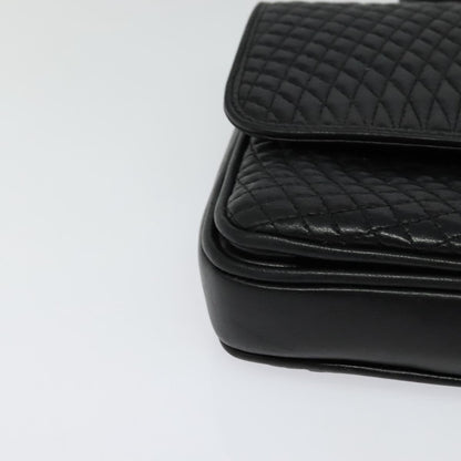 Bally Black Leather Quilted