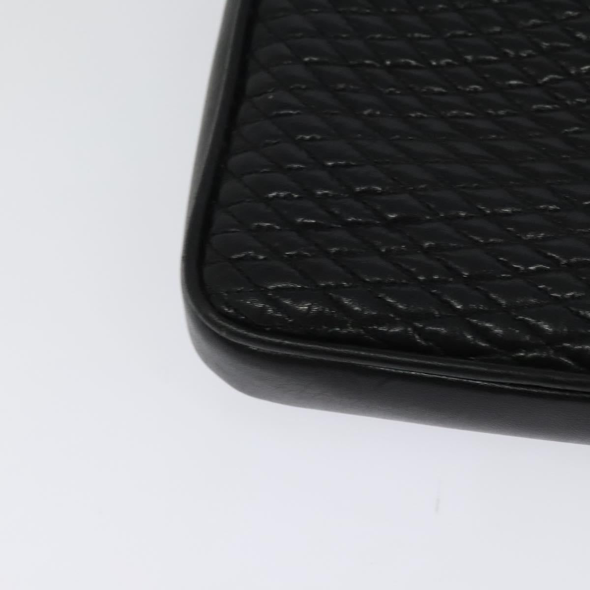 Bally Black Leather Quilted