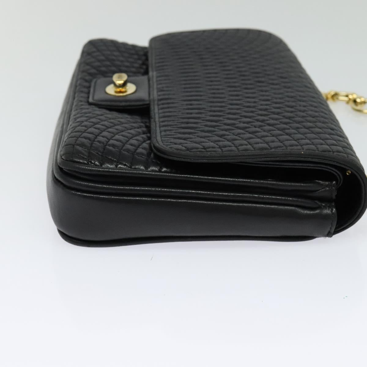 Bally Black Leather Quilted