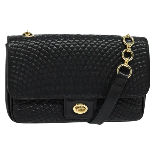 Bally Black Leather Quilted